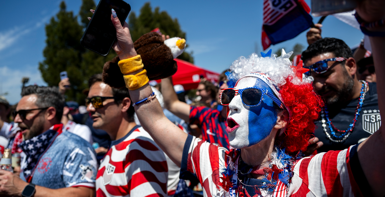 Americans at a game